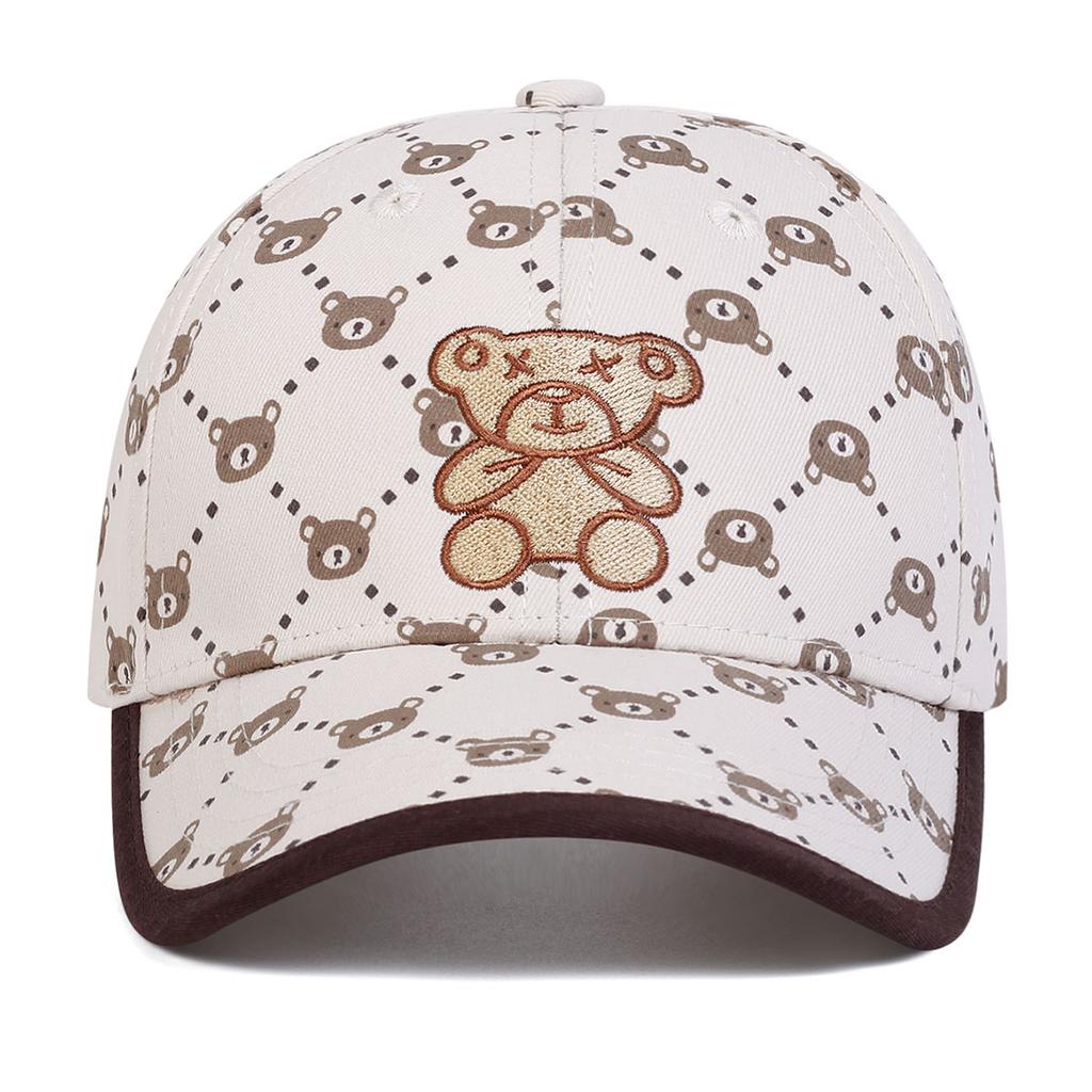 Children Little Bear Embroidery Fashion Baseball Hat Boys and Girls Cute Hats Outdoors Hiking Cap UV Protection Caps