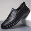 New Fashion Business Shoes Leather Genuine High Quality Breathable Flat Shoes Men's Shoes Comfortable Leather Shoes