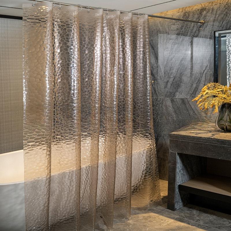 1 шт. 3D Занавеска для ванной комнаты, душа, прозрачная, утолщенная, водонепроницаемая занавеска 180*180cm коричневый