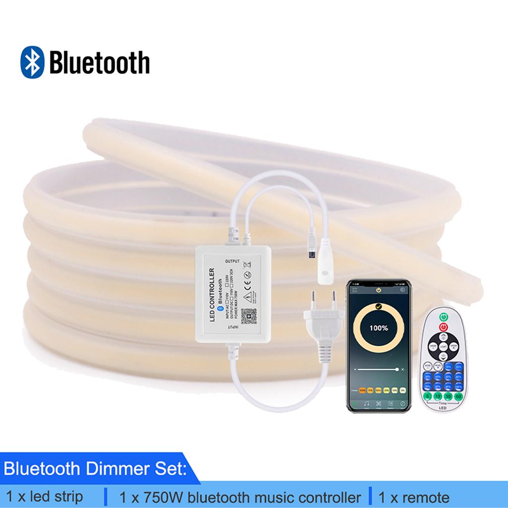 Dimmable COB LED Strip Light 220V 288LEDs/m Smart Tuya WiFi LED Tape Bluetooth COB LED Lights Waterproof Linear Lighting Decor
