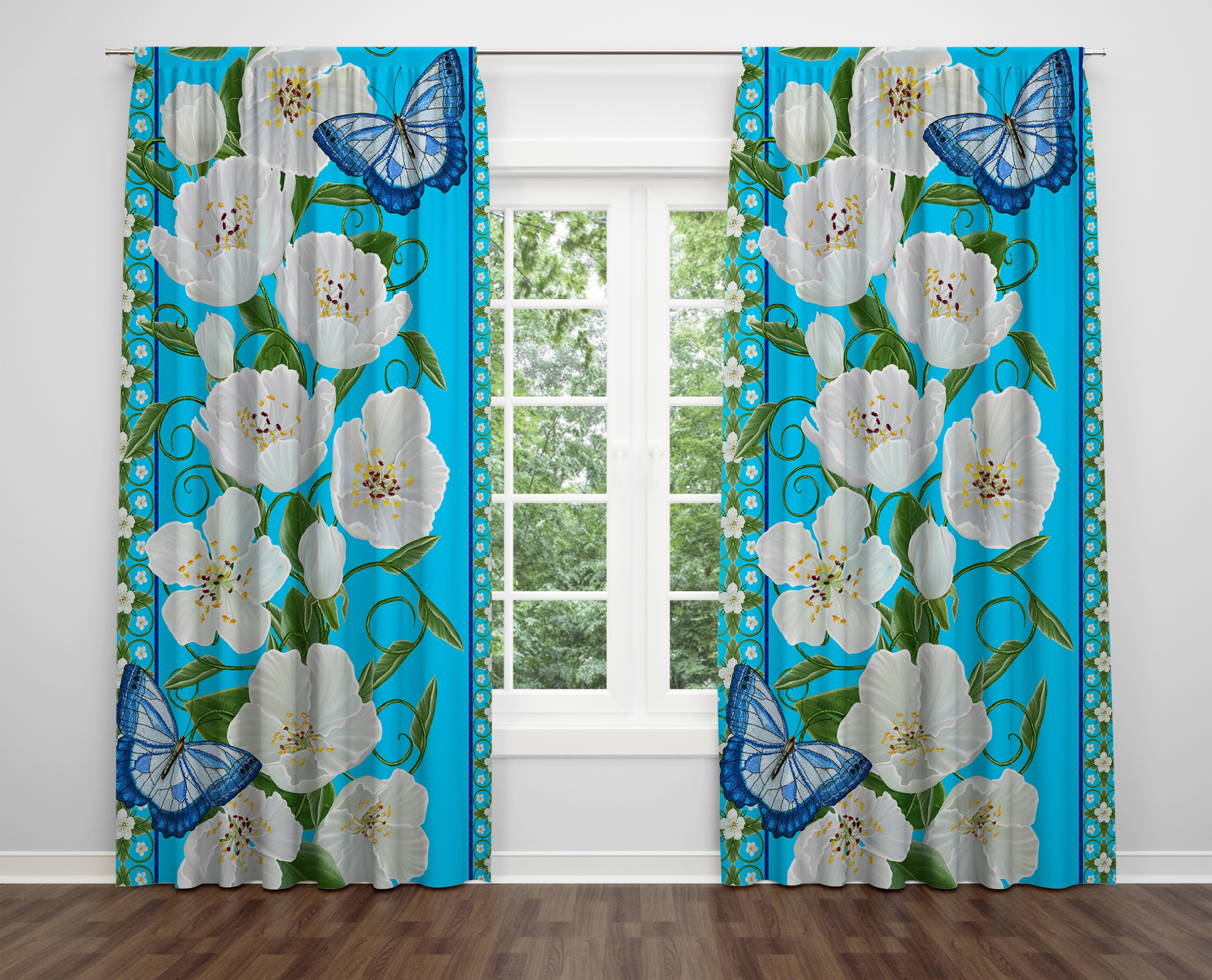 

Декоративний дизайн, високоякісна бавовняна тканина, ви можете вибрати одну або подвійну фіранку з крила 1 piece різнокольоровий