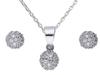 Delicate Silver Jewelry Set with Cubic Zirconia Elegant Women' Set