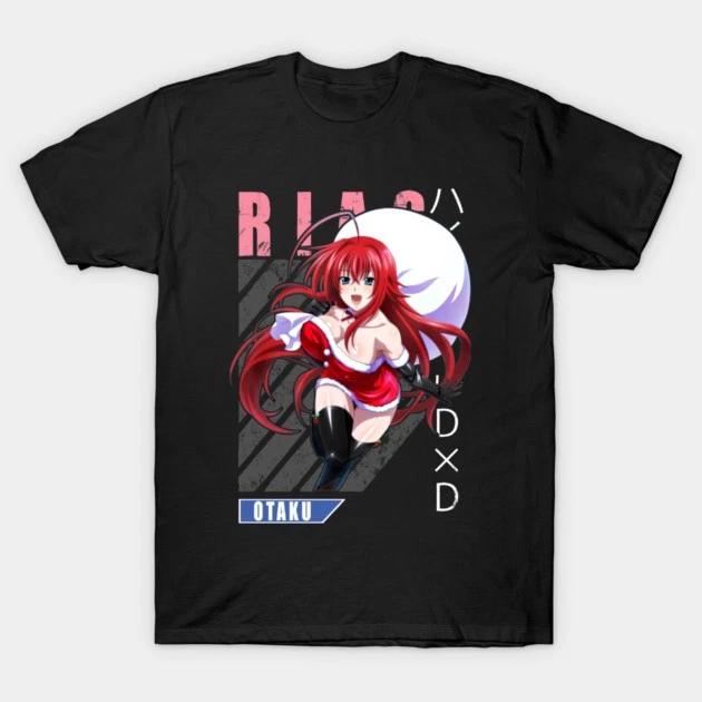 Rias Gremorye Christma Tshirt High School Dxd Rias Gremory Waifu Shirt Black V5 S