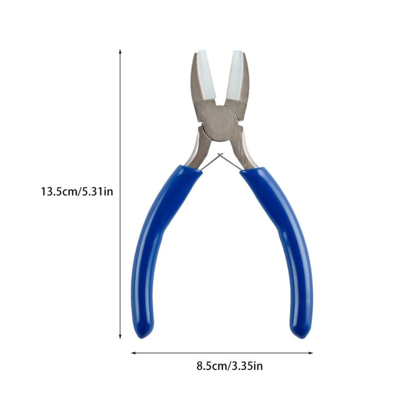 Double Nylon Jaw Pliers with Replacement Tips and Screwdriver for Jewelry Making Spring Loaded Pliers Wire Wrapping Tool