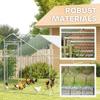 Chicken Coop, Free-Range Enclosure for Chickens, with UV-Resistant Tarp, Steel Mesh, Automatic Feeder, for 12-18 Chickens