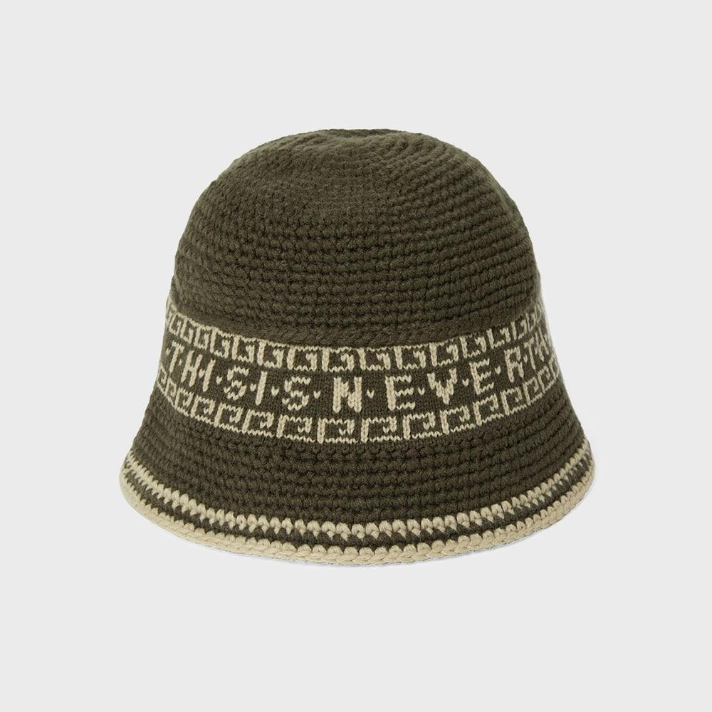 Это Никогда То Крючком Шляпа-Ведро Оливковый F