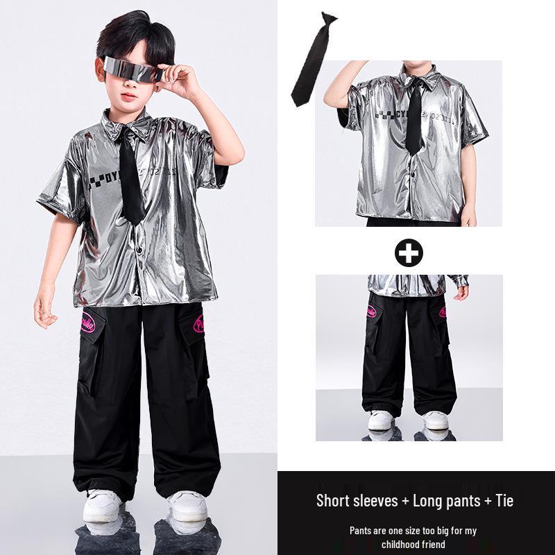 Children's Sci-Fi Performance Costumes: Sequined Outfits for Kindergarten and Primary School Events