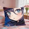 Mona Cute Cute Genshin Impact Cushion Cover Square Short Plush Pillow Case Living Room Sofa Home Decor Funda X