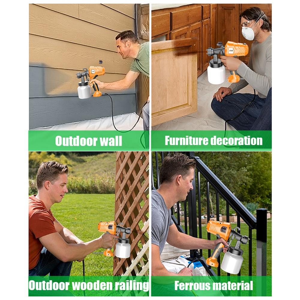 Electric Spray Gun 400W Car Scratches Paint Sprayer 220V 2.5mm Nozzle, 400W Varnish Spraying High Power Painting Paint Sprayer