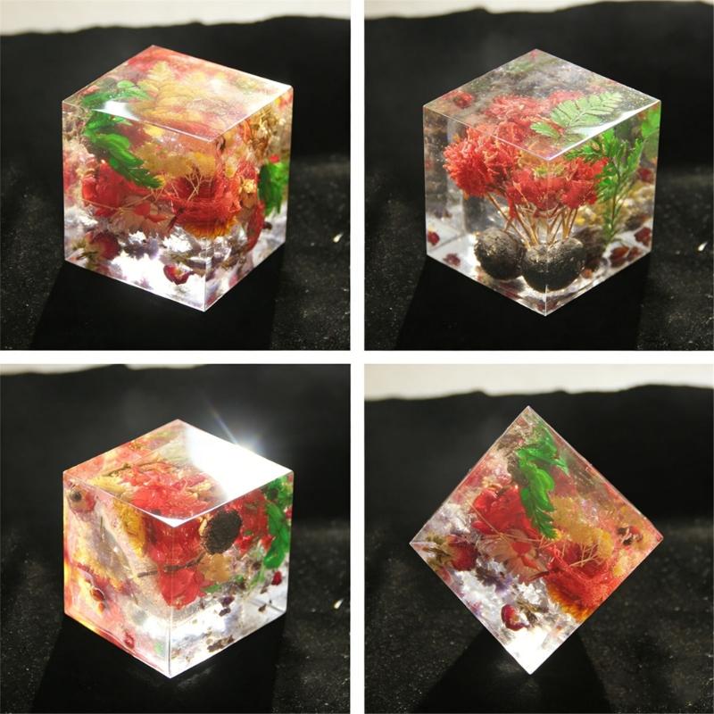 Food Grade Silicone Cubes Mould Set Of 3 For Resin Craft And Geometric Home Decoration Projects