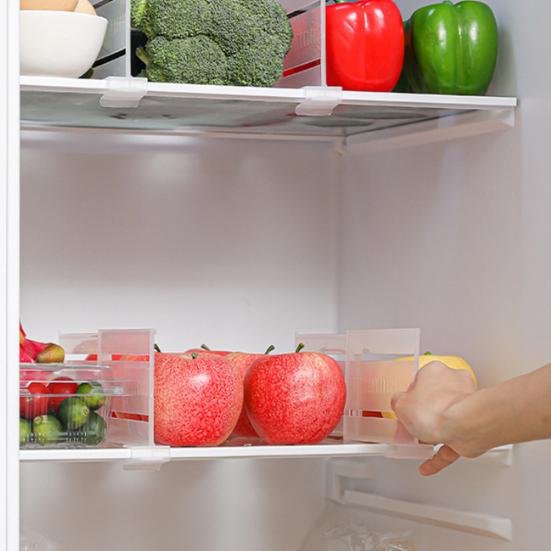 Refrigerator Partition Board Retractable Plastic Divider Classified Storage Splint Adjustable Kitchen Shelf Organizer
