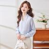 Tluoman Elegant V-Neck Long Sleeve Blouse