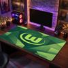 VfL Wolfsburg FC Themenmuster Mauspads, Fußball Logo Design XXL Gaming Schreibtischmatte Rutschfeste Computer-Mauspad