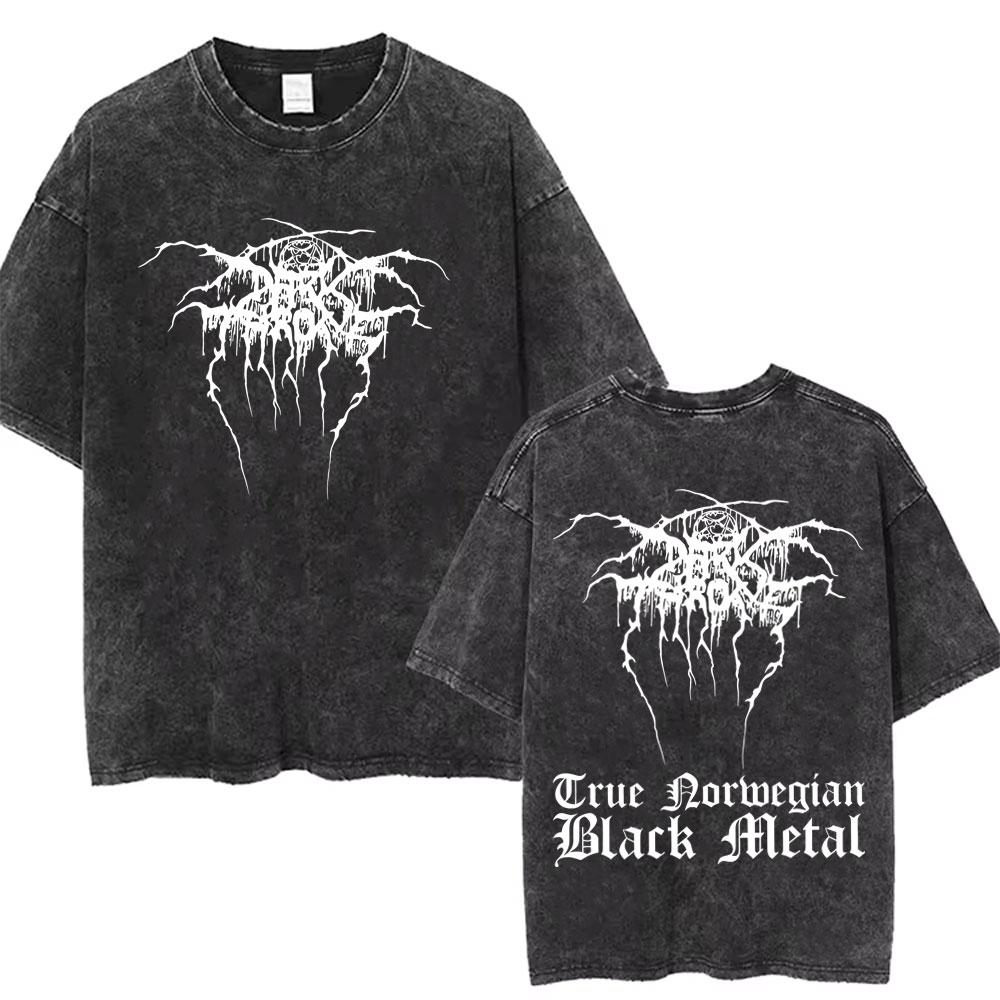 Washed Vintage Darkthrone True Norwegian Black Metal T-shirt Mayhem T-shirts Men Women Classic Death Black Metal Rock T Shirts S