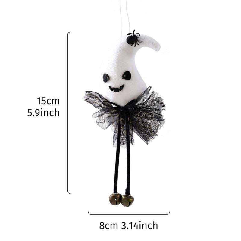 Halloween Bell Figure Decoration Set, 6 Assorted Character Hanging Ornament for Door Frame, Window , Tree and Seasonal Entrydoor Styling