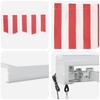 Retractable Awning Red and White 400 x 300 cm Fabric and Metal