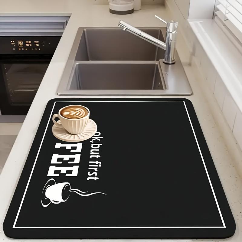 Coffee Machine Water Absorbent Mat, Kitchen Countertop Drainage Mat For Coffee Shop Restaurant Kitchen Carpet Tableware Durable Diatom Mud Table Mat