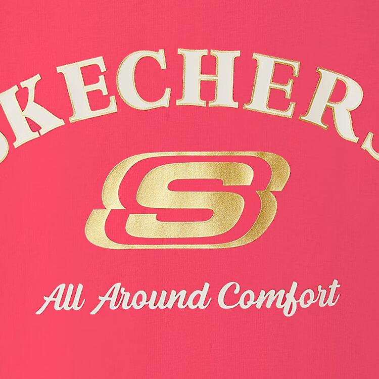 Skechers SS25 Simple Casual Comfortable Round Neck Sports Short Sleeve T-Shirt Unisex Tops Park-Pink L225U122-01N1