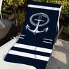 Nautical with Anchor and Rope Design Towel For Swim Yoga Gym Quick Drying Soft and Skin-friendly Beach Towels All-Season