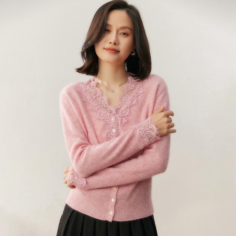 Qinghe 100% Czysty Kaszmir Sweter Damski - Ultra Miękki Luksusowy Zimowy Pulower