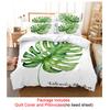 Quilt Duvet Cover Bedding Set Pillowcase Linens Green Plant 3D Queen King Size Double Bed Full Single 220x240 200x200 Bedroom
