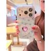 Spring Fresh Purple Floral Gemstone Suitable for Apple 17promax Mobile Phone Case Iphone16/15/14 Bracket Case