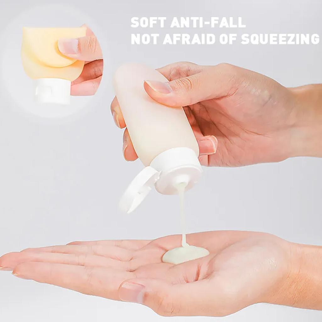 3pcs/set Travel Refillable Cosmetic Containers 60ML Travel Bottles Set Mini Squeeze Bottles for Toiletries Shampoo Conditioner