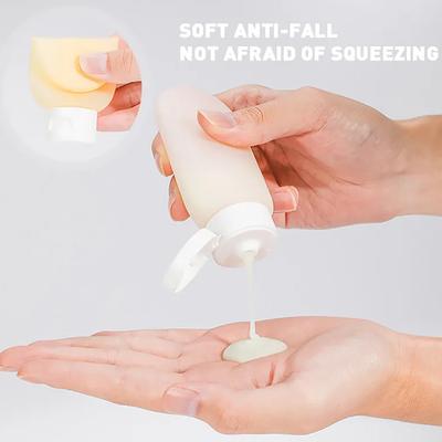 3pcs/set Travel Refillable Cosmetic Containers 60ML Travel Bottles Set Mini Squeeze Bottles for Toiletries Shampoo Conditioner