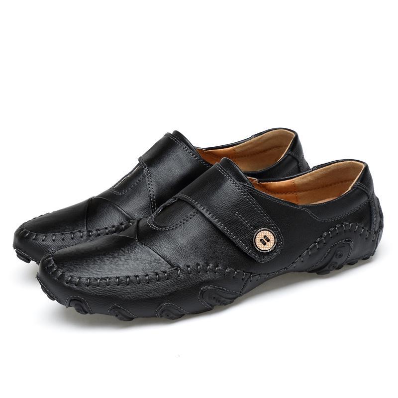 2025New Style Casual Leather Handmade Walking Shoes Business Men Outdoor Antiskid lazy Shoes Flat Designer Shoes Loafers