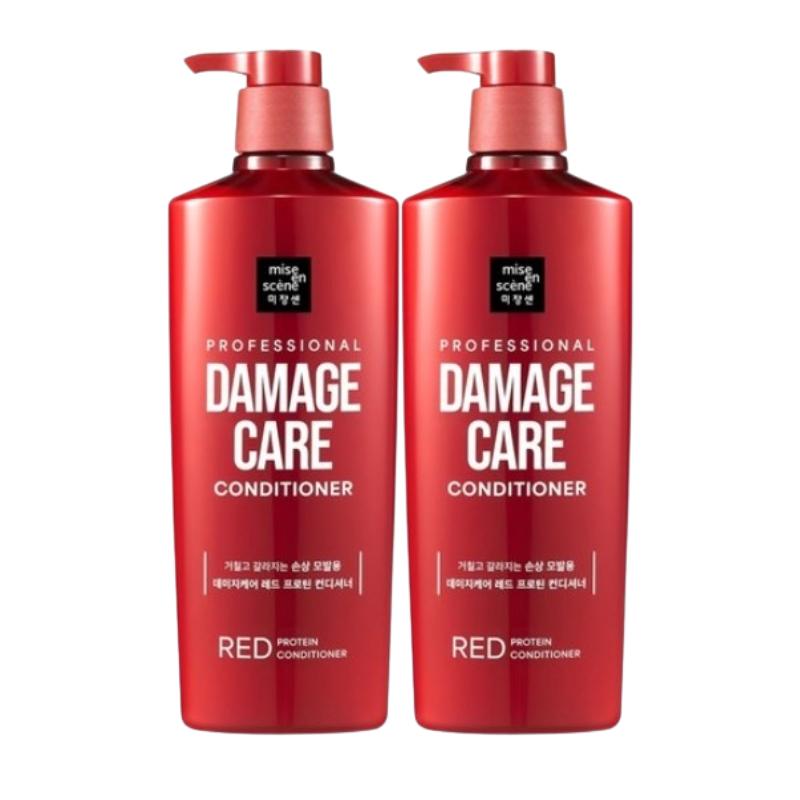 Mise En Scène Red Protein Conditioner 680ml | Damage Care with Rose Protein & Argan Oil | Moisturizing & Nourishing Hair Care