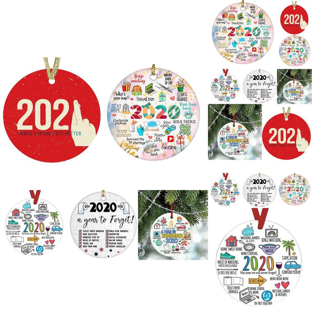Unique 2020 A Year To Remember Acrylic Quarantine Christmas Ornament For Personalized Tree Decor