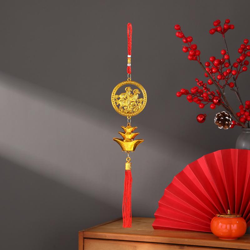 2027 Chinese New Year Goat Hanging Ornament Red Tassel Cute Lucky Spring Festival Gifts