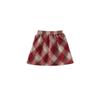 Girls' Woolen Skirt Autumn New Korean Style Red Vintage Plaid A-line Skirt for Young Children