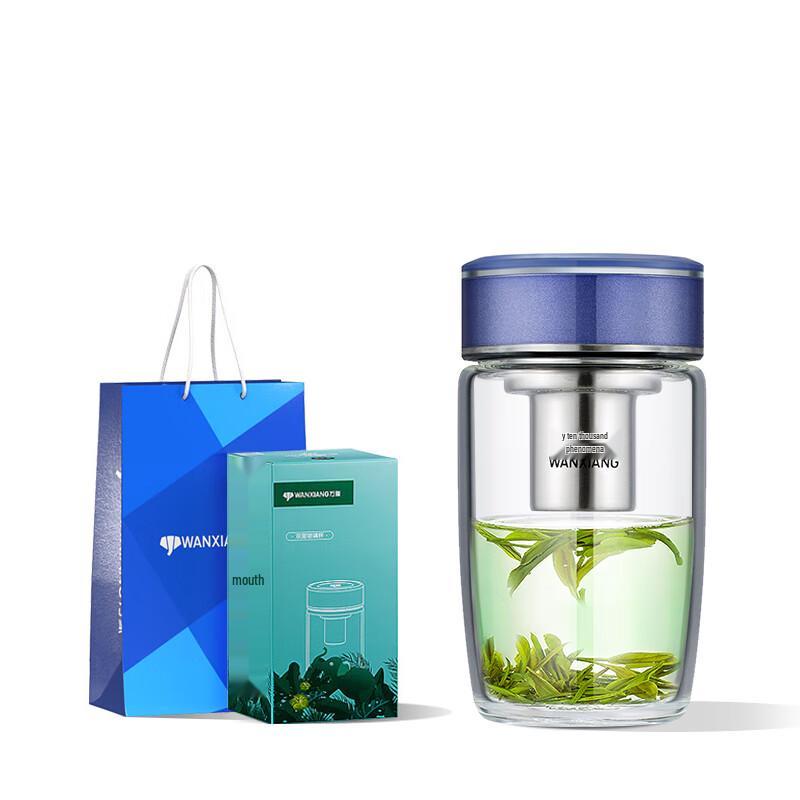 Portable Single-Layer Glass Tea Cup with Filter