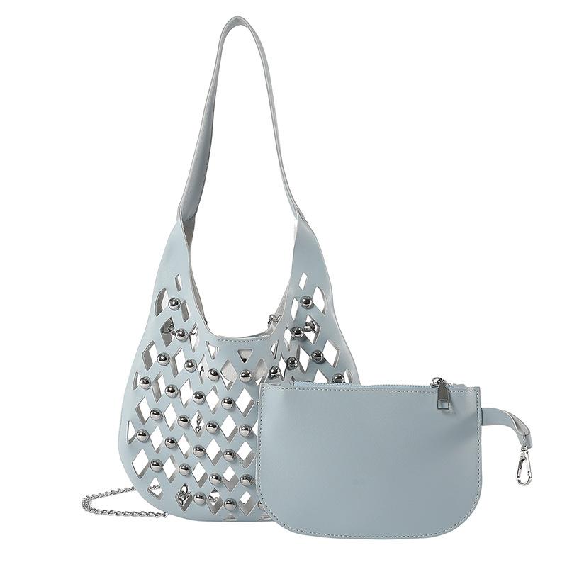 Hollow Underarm Bag for Women with Niche Design 2024 New Hollowed Out Sky Star Commuting Fashionable Rivet Single Shoulder Crossbody Bag