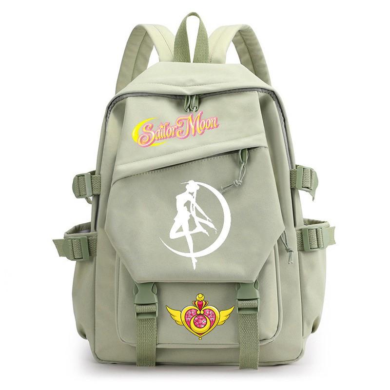 Zaino Stampa Anime Sailor Moon per Ragazzi Studenti Viaggio Leggero in Nylon Borsa Scolastica con Spallacci Imbottiti