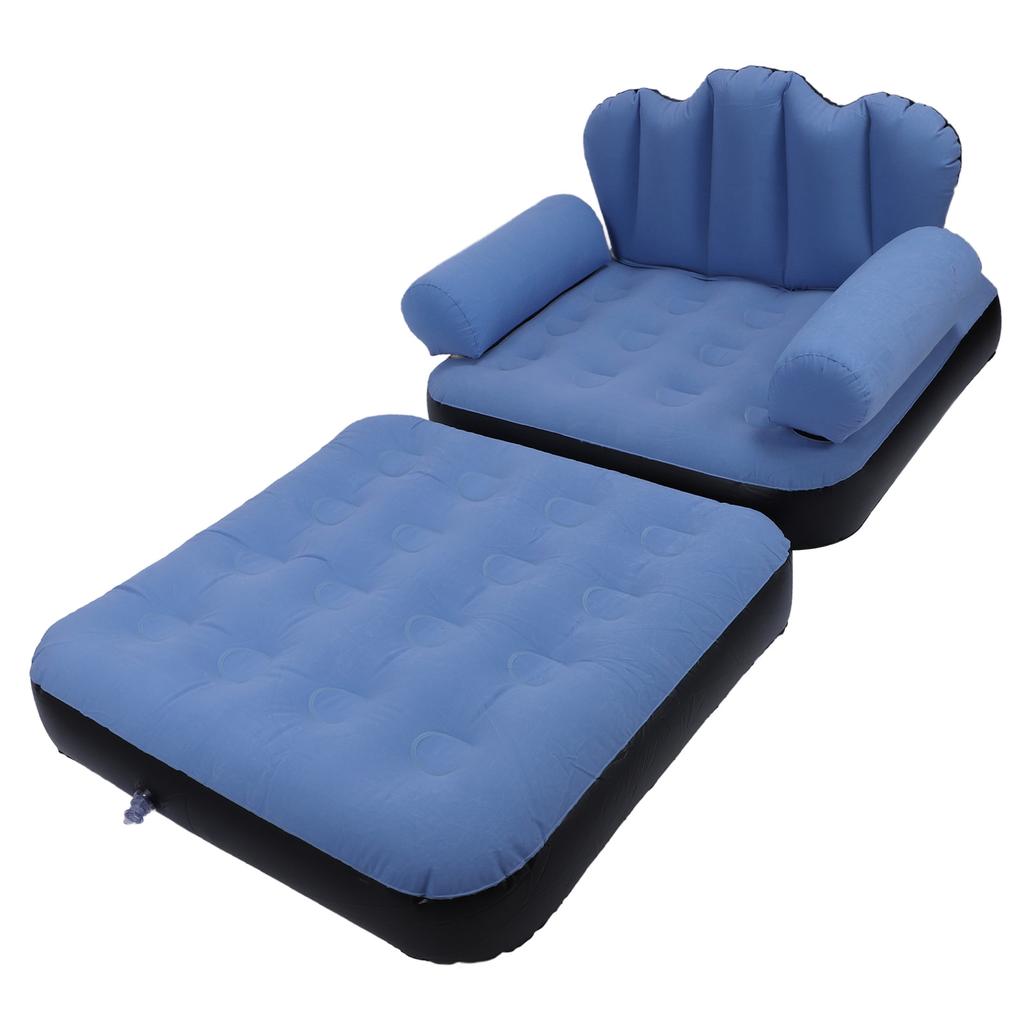 Dual Purpose Inflatable Sofa Chair Multifunction Folding Inflatable Sofa Bed and Inflatable Chair for Indoor Outdoor