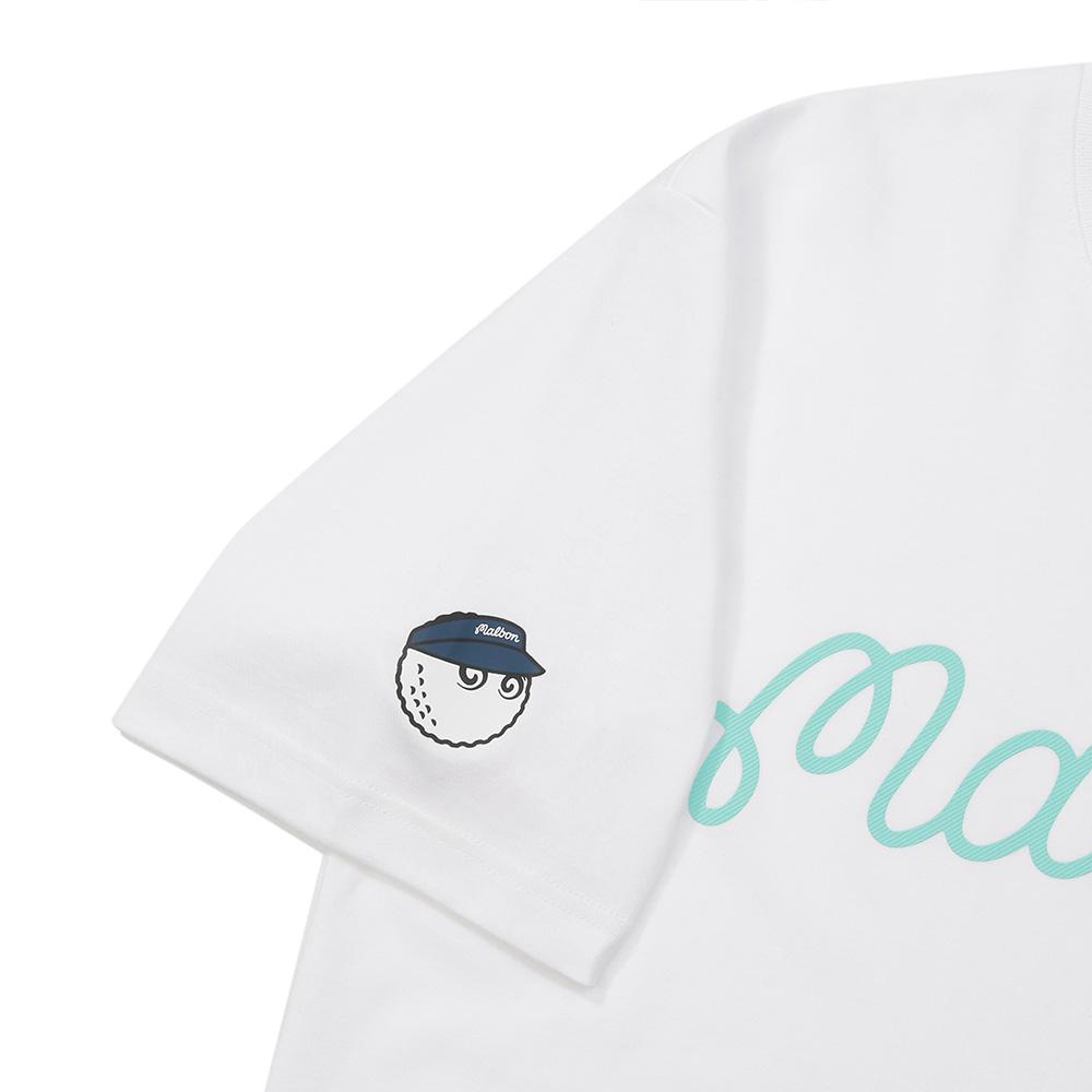 MALBON GOLF Malbon Script Uni Round T-Shirt Off White