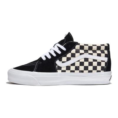 Sk8-Mid Reissue 83 LX Kostkované - Černé Unisex Tenisky Bílé VN000CQQ2BO