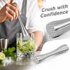 Stainless Cocktail Muddler - Lemon Muddler Masher Juicer and Ice Crusher for Bar and Kitchen