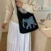 Korean Version of the Trend Plaid Tote Bag 2025 Autumn New Fashion Literary Style Shoulder Bag Trend Simple Double-sided Bag