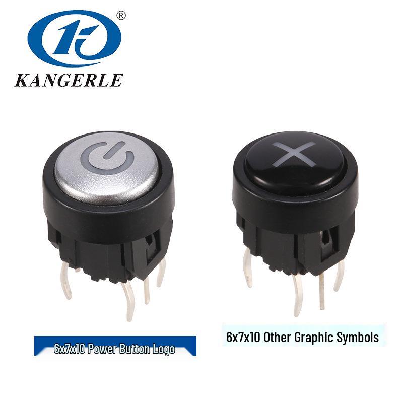 Illuminated Waterproof Tactile Switch Module: 6x7x10D-R, Heat-Resistant Push Button with Various Cap Options.