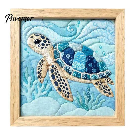 Kein Nähen Quilt Kunst No-Sew Japanisches Stoff-Set, DIY Mosaik-Sets für Erwachsene Anfänger, Gestepptes Wand-Handarbeitsprojekt Handwerk mit Rahmen & Werkzeugen, Sets, Geschenke