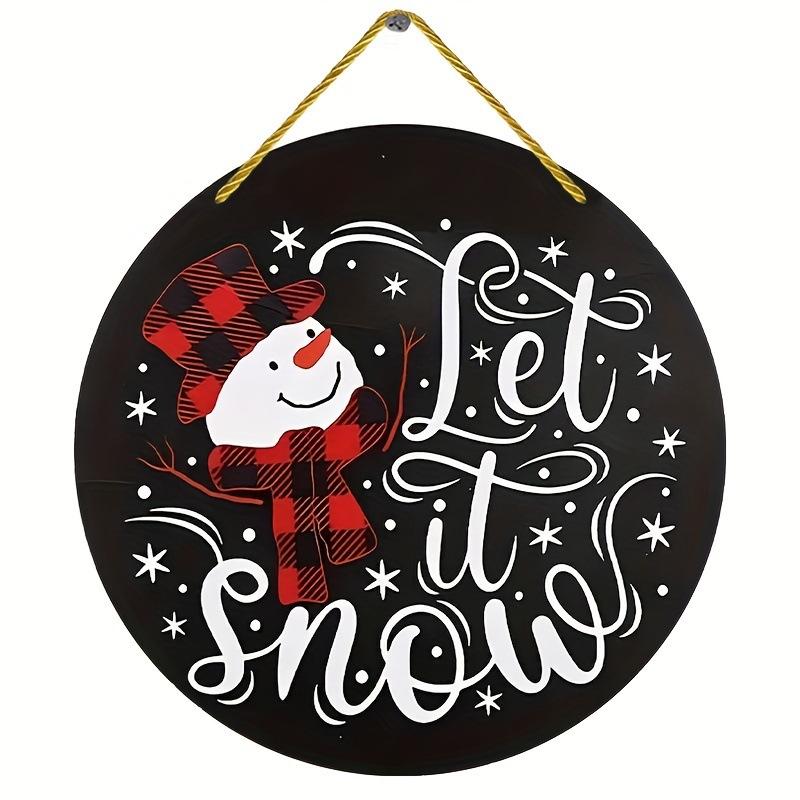 Snowman Front Door Welcome Sign 2026 Christmas Wooden Snowman Door Sign for Garden Farmhouse Home Christmas Winter Sign
