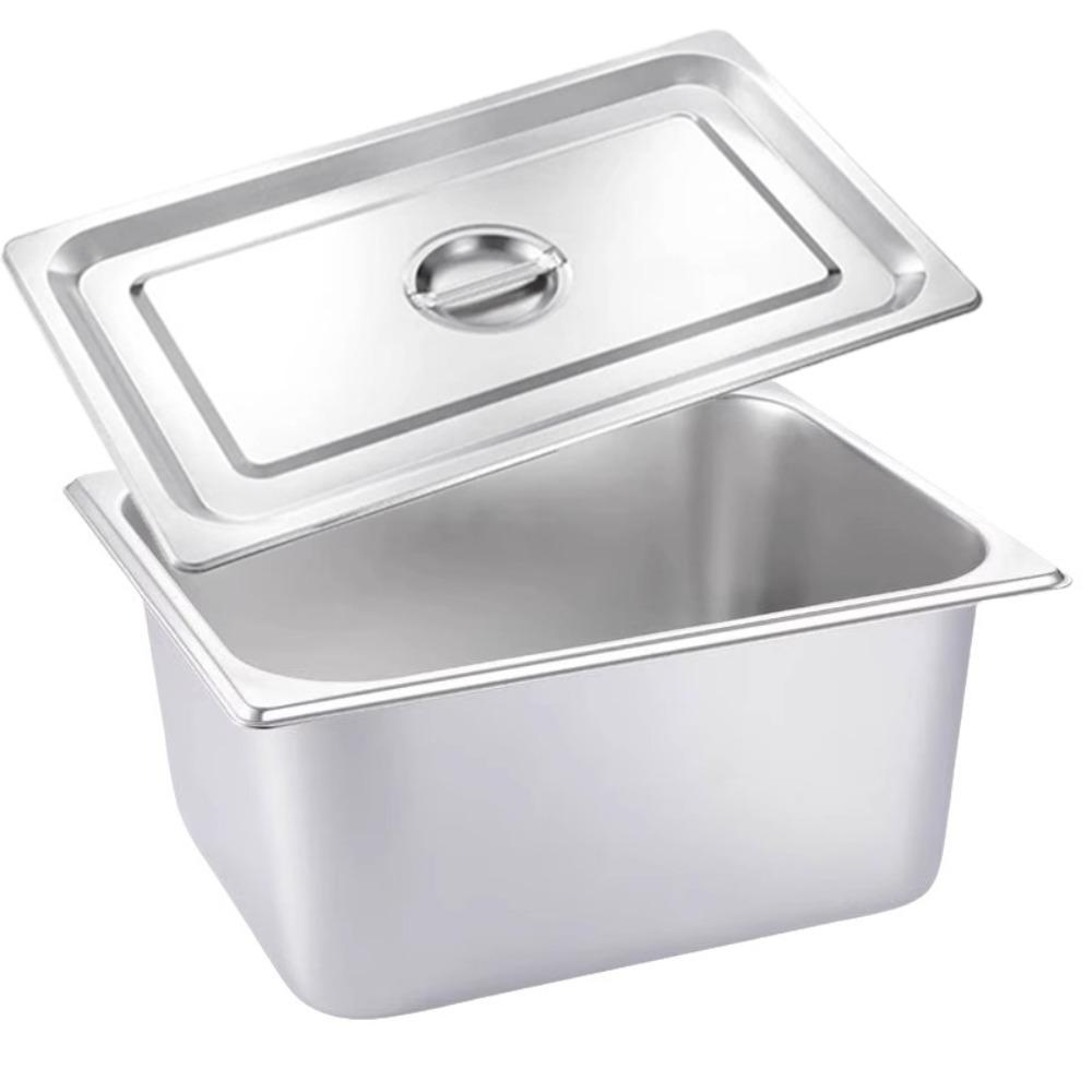 Rust-proof Canteen Food Basin Rectangular Food Preparation Box Durable Food Storage Box  Hotel