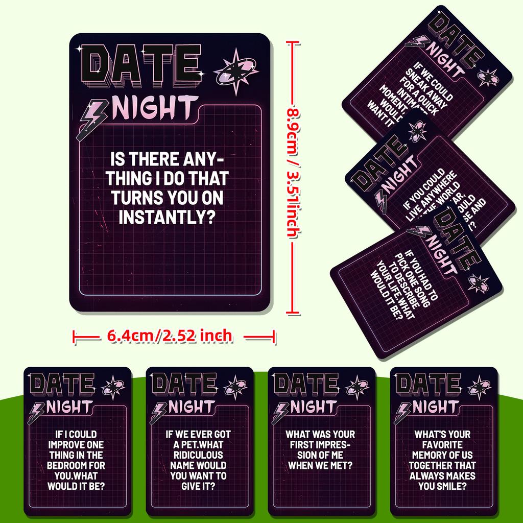 Couples Card Game Deep Conversation Couple Questions Games 50-Sheet Romantic Relationship Deck Cards