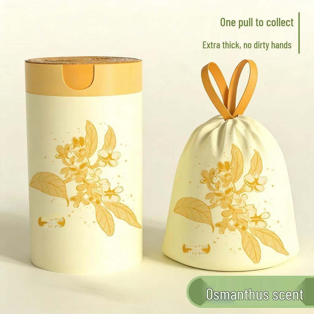 Tulip Fragrance Oversized Drawstring No-Tear Kitchen Trash Bags