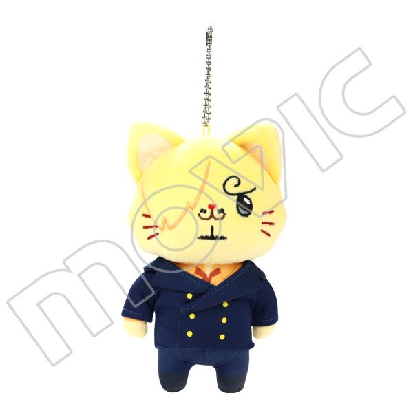 [original] Stuffed One Piece Cotton Pendant With Cat Patch Mask Plush Doll 14cm Luffy Sanji Law Ace Doflamingo Nami Bag Ring Toy