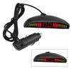 Car English Voice Broa ast Reverse Backup Parking Detector System with 4 Radar Sensor Black