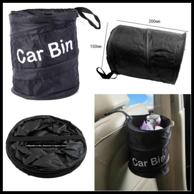 Foldable Car Bin Auto RV Trash Bag Wastebasket Can Litter Container Garbage Bin